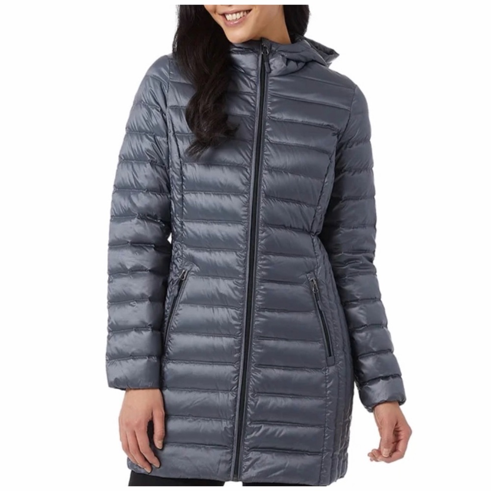 Aventure Long Line Hooded Down Puffer Jacket